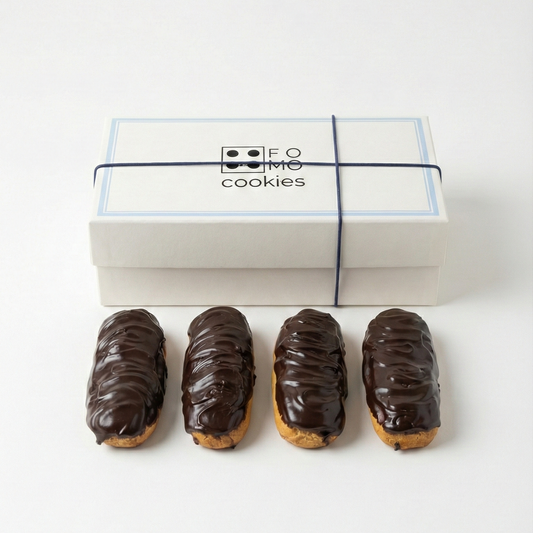 Chocolate Eclair with Orange Custard filling (pack of 4)