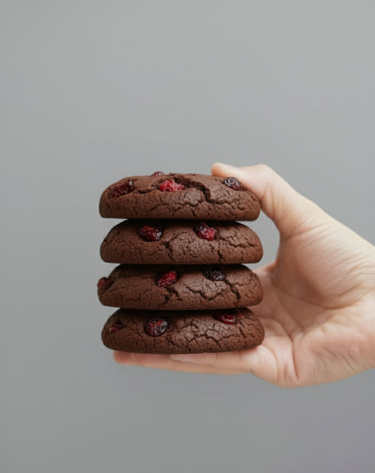Double Chocolate Cranberry Cookies