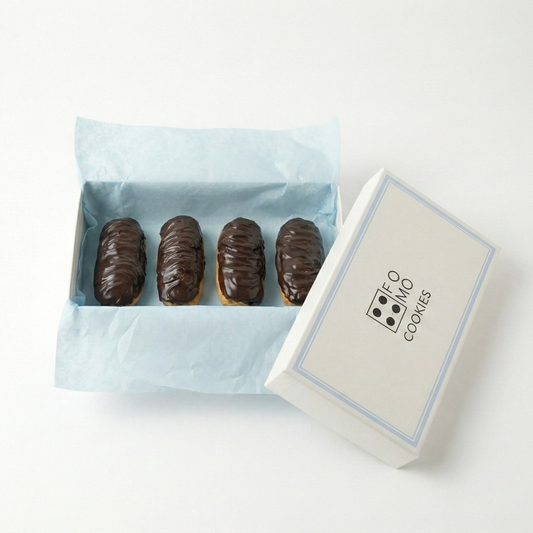 Chocolate Eclair with Orange Custard filling (pack of 4)